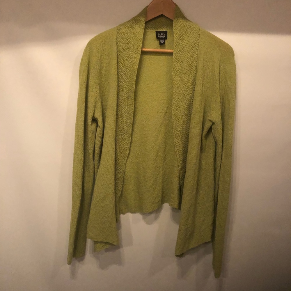 Lime Eileen Fisher cardigan